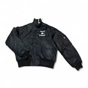 VTG Chase Durer Beverly Hills Geneve Knox Armory Jacket Mens XL Black Pilot